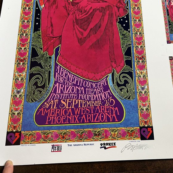 MINT/NM RARE Stevie Nicks & Friends 2000 Uncut Proof Sheet Signed by Masse 26x19 - Picture 7 of 9